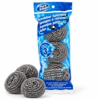 PURE KLEEN TAMPON A RECURER EN ACIER INOXYDABLE EN SACHET PLASTIQUE 3/PK 24/BOITE