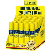 CLIPPER BUTANE JAUNE 16ML 25 PCS