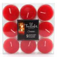 BOUGIES CHAUFFE-PLATS ROUGES 18PCS