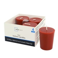 BOUGIES VOTIVES ROUGE 4PCS