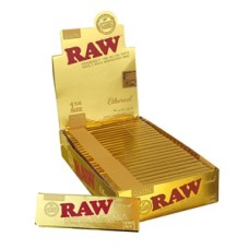 PAPIER À ROULER RAW CLASSIC ETHEREAL,  FORMAT 1 1/4 – PAQUET DE 50 FEUILLES / BOITE DE 24 PAQUETS